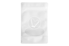 Пакет дой-пак с замком зип-лок, 135*225 мм (40+40), 140 мкм, белый с окном