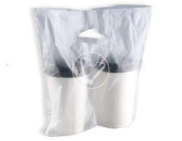 Cup holder package with handle, 2 compartments