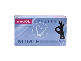 Перчатки нитриловые смотровые, черные, размер Լ