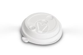 Lid with plug, white matte, d 80 mm