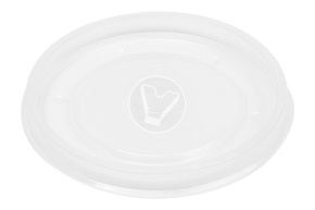 Plastic lid for paper soup bowl EcoSoup 500 ml, transparent, d 97 mm, Verde Vita
