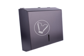 Диспенсер для бумажных полотенец Z укладки, 280*260*102, хром черный