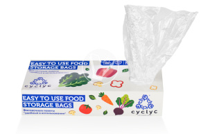 Produce plastic bag without handles 25*35cm, 200pcs, transparent Cyclic