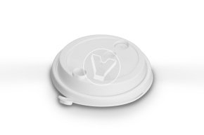 Lid with plug, white matte, d 90 mm