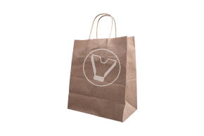 Bag with twisted handles, craft, 240*140*280 mm