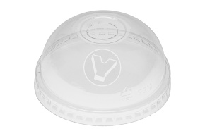 Plastic cup dome lid, with hole, diameter 92 mm, Cyclyc