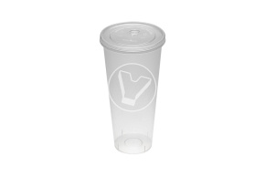 Plastic cup, matte, 650 ml
