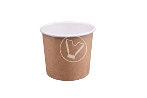 Ice cream bowl, 220 ml, craft