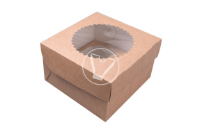 Packaging for muffins ECOMUF 4, 4 compartments, 160*160*100 mm
