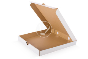 Коробка для пиццы, 400*400*40 мм, гофро, белая