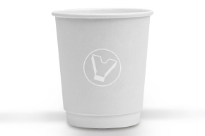 Стакан 250 мл, белый, двухслойный, d 80 мм