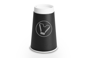 Paper cup 400 ml, black, d 90 mm