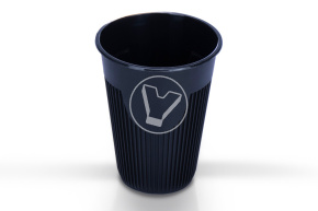 Cup 350 ml, for hot drinks, black, PP