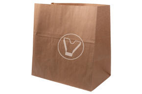 Bag with straight bottom, craft, 320*200*340 mm