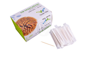Toothpick in ind. paper packaging, length 65 mm, 1000 pcs/pack, Verde Vita