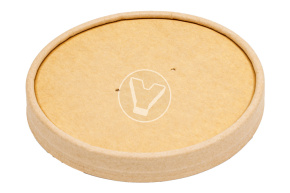Kraft paper lid for paper soup bowl EcoSoup 760 ml, d 116 mm, Verde Vita