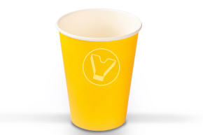 Стакан 350 мл, желтый, d 90 мм, Лига Пак