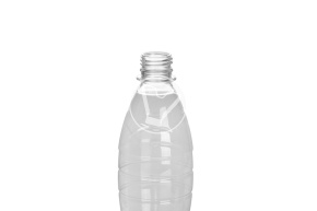 Round bottle with narrow neck without lid, 1000ml, transparent