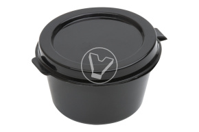 Sauce bowl with combined lid, black, 30 ml