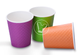 Стакан 250 мл (280 мл до края), двухслойный, Waffle Color (БУМ, Formacia)