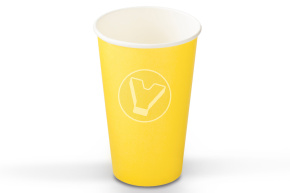 Стакан 400 мл, желтый, d 90 мм, Лига Пак