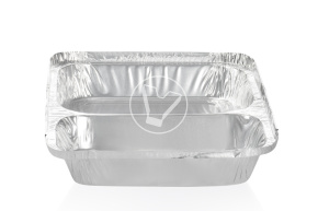 Aluminum container C2, with 2 sections, 225*170*42 mm, Lamina