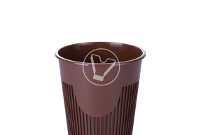 Cup 400 ml, for hot drinks, brown, PP