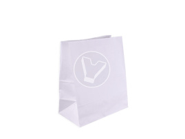 Bag with straight bottom, white, 260*150*340 mm