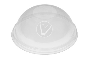 Dome-shaped lid, wihtout hole, d-95 mm, (PET, "СтиролПласт")