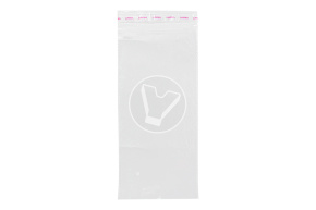 Transparent bag with adhesive tape, 12*26 cm, 25 microns