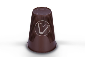 Cup 350 ml, for hot drinks, brown, PP