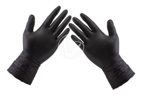 Nitrovinyl non-sterile gloves, powder-free, black, size S, Verde Vita