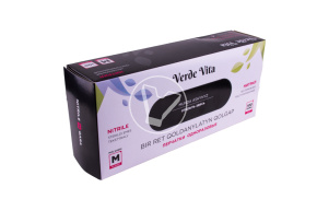 Перчатки нитриловые смотровые, черные, размер Լ