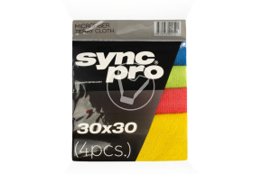 Салфетка из микрофибры  "Универсальная" 30*30 см SyncPro (4 цвета.,шт/уп)