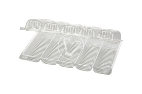 Container RK-25 C5 with five compartments, transparent