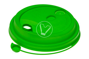 Lid with plug, light green matte, d 90 mm