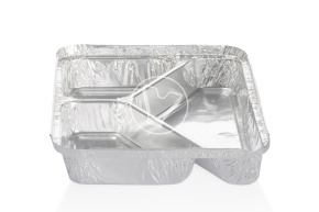 Aluminum container C3, with 3 sections, 225*170*42 mm, Lamina