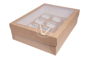 Packaging for muffins ECOMUF 12, 12 compartments, 330*250*100 mm
