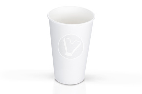 Cтакан бумажный 400 мл, белый, однослойный, d 90 мм