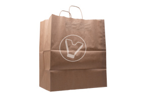 Bag with twisted handles, craft, 320*200*370 mm