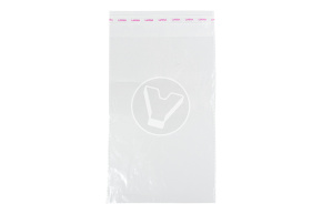 Transparent bag with adhesive tape, 16*25 cm, 25 microns