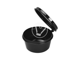 Sauce bowl with combined lid, black, 50 ml
