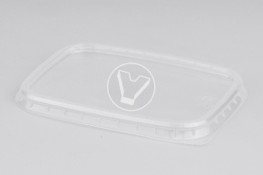 Крышка для контейнера, 108*82 мм, прозрачный, СтиролПласт