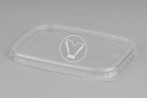 Крышка для контейнера, 108*82 мм, прозрачный, СтиролПласт