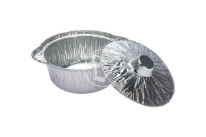 Форма алюминиевая "Кастрюля" с крышкой, 212*75 мм, 1100 мл