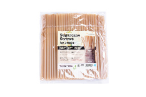 Sugarcane straws, 8mm, kraft Verde Vita