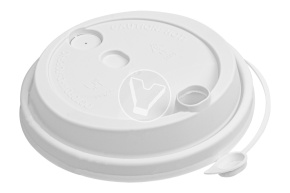Lid with plug, white matte, d 90 mm