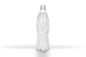 Round bottle with narrow neck without lid, 1000ml, transparent