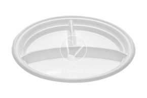 Flat plate, with three sections, diameter 205 mm, StirolPlast