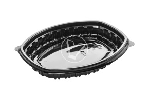 Container bottom SpK-257, 257*202*37 mm, black, StirolPlast